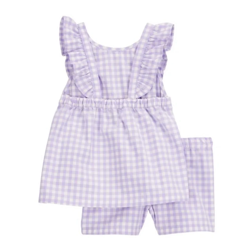 NWT Carter's Lavender Gingham and White Floral Set Size 2T - Picture 2 of 9